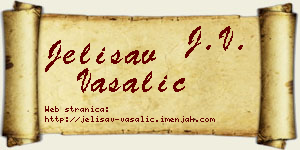 Jelisav Vašalić vizit kartica